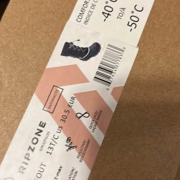 BRAND NEW girl youth ripzone whiteout snow winter boots size 13 (-40 to -50C) - Picture 6 of 6